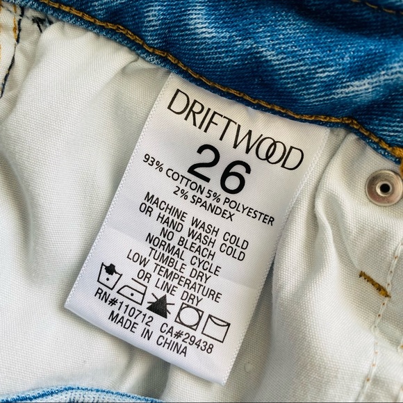DRIFTWOOD Colette Cropped Denim Jeans Blue Sz 26 - Picture 11 of 15